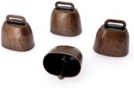 🔔 ayecehi 4pack anti-lost bells: premium animal bell set for cow, horse, and sheep grazing, noisemaker call bells, metal pet bells logo