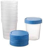 🧪 leak proof screw on lid specimen cups - 4oz [pack of 50] non-sterile urine sample containers logo