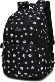 img 3 attached to 🐾 Pawprint Fingerprint Backpack for Elementary and Middle School Students