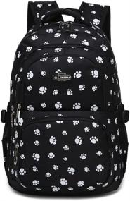img 4 attached to 🐾 Pawprint Fingerprint Backpack for Elementary and Middle School Students