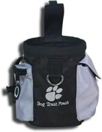 🐶 ebasics puppy dog treat pouch for training - reward snack bag with waist clip, drawstring closure & no strap - convenient dog treat carrier holder - suitable for small to medium hands logo