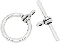 silver bracelet toggle clasps smooth logo
