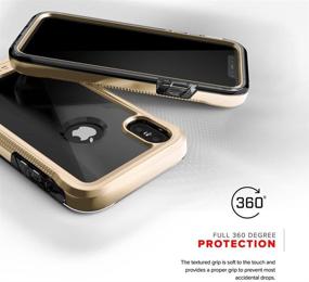 img 3 attached to 📱 ZIZO ION Series Gold & Clear Case for iPhone Xs Max: Military Grade Drop Tested with Tempered Glass Screen Protector Included