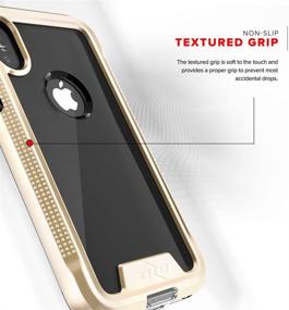 img 2 attached to 📱 ZIZO ION Series Gold & Clear Case for iPhone Xs Max: Military Grade Drop Tested with Tempered Glass Screen Protector Included