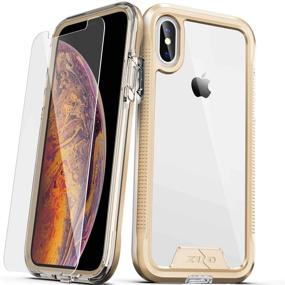 img 4 attached to 📱 ZIZO ION Series Gold & Clear Case for iPhone Xs Max: Military Grade Drop Tested with Tempered Glass Screen Protector Included