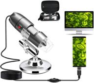 🔬 high resolution usb microscope camera 40x to 1000x with metal stand and carrying case - compatible with android, windows, linux, mac - portable usb microscope logo