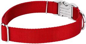 img 1 attached to 🐶 Country Brook Design - Premium Nylon Dog Collar with Metal Buckle - Vibrant 26 Color Selection