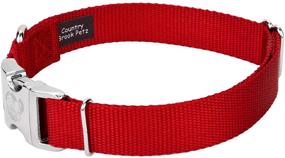 img 2 attached to 🐶 Country Brook Design - Premium Nylon Dog Collar with Metal Buckle - Vibrant 26 Color Selection