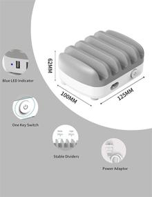 img 3 attached to 🔌 Multi-Device Charging Station for Apple & Cell Phones - iPhone, iPad, Samsung & More. Desk Organizer with Tablet Charging Dock, Ideal for Various Electronics.