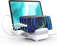 🔌 multi-device charging station for apple & cell phones - iphone, ipad, samsung & more. desk organizer with tablet charging dock, ideal for various electronics. logo