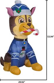 img 1 attached to 🎅 Gemmy 5' Christmas Inflatable: Paw Patrol Chase with Candy Cane | Outdoor/Indoor Holiday Decoration