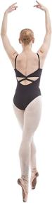 img 4 attached to 🩰 Dance Favourite Twisted Cross-Over Back Girls Ballet Leotards: Elegant and Functional Dancewear for Young Performers