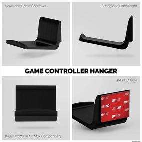 img 3 attached to Universal Game Controller Holder Wall Mount Stand (2 Pack) for Xbox One, 🎮 Nintendo Switch, PS4/PS5, Steam PC - No Screws, Stick-On, Black - By Brainwavz (UGC-X)