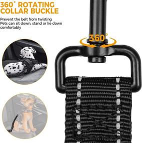 img 2 attached to 🐶 JoyTutus Upgraded Car Dog Safety Seat Belt: Retractable 0.79" Universal Pet Auto Harness Adjustable - Elastic Nylon Strap Seatbelt for Dogs & Cats