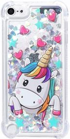 img 3 attached to Flocute iPod Touch 5 6 7 Case: Glitter Unicorn Pattern Liquid Soft TPU Cushion Luxury Fashion Girls Women Cute Case