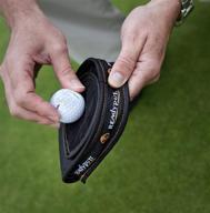 black readyputt golf putter headcover ⛳️ with integrated ball cleaner - original mallet design logo