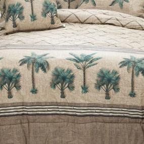 img 1 attached to Kona Tropical Queen Comforter Set, 4-Piece Bedding Comforters, Polycotton Fabric, Bedroom Comforter Set for Hunting, Outdoor & Farmhouse Décor