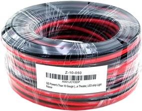 img 1 attached to 🔌 GS Power Flexible 10 AWG 50ft Red/Black Bonded Zip Cord Cable: High-Quality Oxygen Free Copper for Car Audio & LED Light Wiring