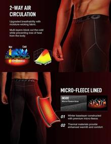 img 2 attached to ATHLIO Compression Athletic Leggings Wintergear Sports & Fitness for Other Sports