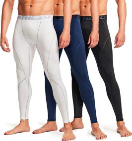 img 3 attached to ATHLIO Compression Athletic Leggings Wintergear Sports & Fitness for Other Sports