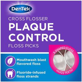 img 2 attached to 🦷 Dentek Cross Flosser Plaque Control Floss Picks: X-Shaped Floss for Effective Oral Hygiene - 75 Count