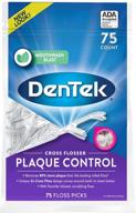 🦷 dentek cross flosser plaque control floss picks: x-shaped floss for effective oral hygiene - 75 count logo