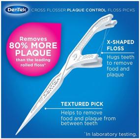 img 1 attached to 🦷 Dentek Cross Flosser Plaque Control Floss Picks: X-Shaped Floss for Effective Oral Hygiene - 75 Count