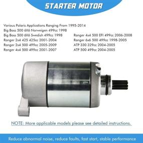 img 1 attached to Starter Motor Replacement for Sportsmen Sportman Ranger Magnum Trail Blazer Trail Boss ATVs 1995-2014 - 18645, 3090188, 3084981, 410-54020. Suitable for 335, 400, 450, 500 models.