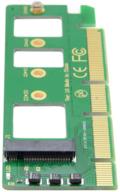 адаптер ngff m-key nvme ahci ssd на pci-e 3.0 16x x4 - улучшенная совместимость с xp941, sm951, pm951, a110, m6e, 960 evo ssd логотип