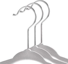 img 3 attached to 👶 Casafield 50 Velvet Baby Hangers - 11" Size for Infant & Toddler Clothes - Gray