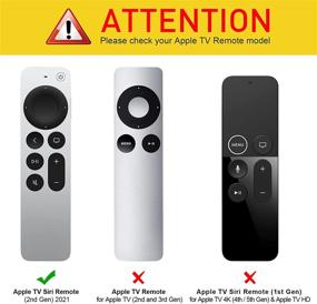 img 3 attached to Fintie Protective Case For Apple TV Siri Remote 2021 - Honey Comb Lightweight Anti Slip Shockproof Silicone Cover For Apple TV 4K / HD Siri Remote Controller (2Nd Generation) Accessories & Supplies