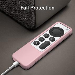 img 2 attached to Fintie Protective Case For Apple TV Siri Remote 2021 - Honey Comb Lightweight Anti Slip Shockproof Silicone Cover For Apple TV 4K / HD Siri Remote Controller (2Nd Generation) Accessories & Supplies