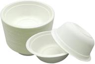 🌱 50 pack 16oz compostable bowls – eco friendly biodegradable, made of bagasse sugar cane fibers, disposable paper bowls, natural premium bagasse bowls logo