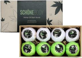 img 4 attached to 🌿 Hemp Bath Bombs Set: 8 Large Bath Bombs by Schone Body, Featuring Refreshing Mint & Hemp Oil, Soothing Lavender & Hemp Oil. Infused with Pure Essential Oil. 100% Vegan.