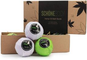 img 2 attached to 🌿 Hemp Bath Bombs Set: 8 Large Bath Bombs by Schone Body, Featuring Refreshing Mint & Hemp Oil, Soothing Lavender & Hemp Oil. Infused with Pure Essential Oil. 100% Vegan.