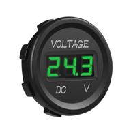 ⚡ mictuning waterproof green led digital voltmeter for marine, motorcycle, truck, atv, utv - 12v dc digital display panel logo