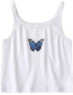 girls butterfly pattern summer clothes girls' clothing in tops, tees & blouses logo