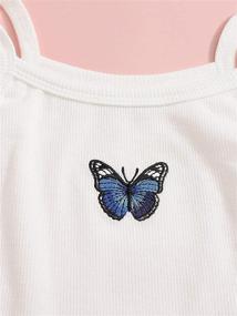 img 3 attached to Girls Butterfly Pattern Summer Clothes Girls' Clothing in Tops, Tees & Blouses