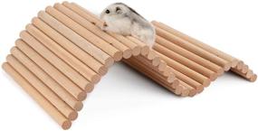 img 4 attached to 🐾 Niteangel Wooden Suspension Bridge for Small Animals - Ideal for Hamsters, Guinea Pigs, Rats, Hedgehogs, Gerbils, Mice, Sugar Gliders, and More!