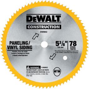 img 1 attached to 🪚 DEWALT DW9053 Paneling and Vinyl Cutting Saw Blade – 5-3/8 Inches, 80 Tooth, 10mm Arbor