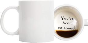 img 4 attached to 🤣 Novelty Funny Coffee Mug - FLY SPRAY, You've Been Poisoned! Unique Gift Idea for Men and Women, Great Gag Cup with Creative Design