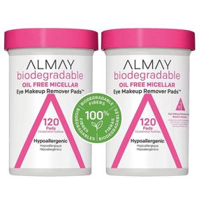 img 3 attached to 👀 Almay Biodegradable Oil-Free Micellar Eye Makeup Remover Pads - Hypoallergenic & Cruelty-Free - Fragrance-Free Cleansing Wipes - Value Pack (2-Pack)