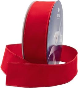 img 4 attached to 🎀 Wired Traditional Red Velvet Christmas Ribbon with Waterproof Red Edge - 2.5 Inches (40) Roll, 50-Yards - Ideal for Floral and Craft Decorations