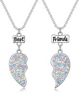 🌈 vibrant rainbow friends necklace: perfect friendship gift for girls' jewelry collection logo