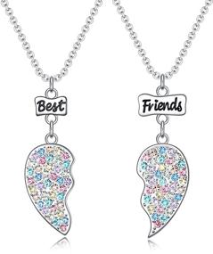 img 2 attached to 🌈 Vibrant Rainbow Friends Necklace: Perfect Friendship Gift for Girls' Jewelry Collection