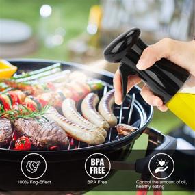 img 3 attached to 🔥 YASUOA Oil Spray Bottle: The Perfect Barbecue Spray Pot for Kitchen BBQ, Baking, Roasting, Frying, and Enhanced Oil Control (210ml/7oz, Black)