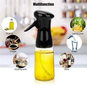 img 2 attached to 🔥 YASUOA Oil Spray Bottle: The Perfect Barbecue Spray Pot for Kitchen BBQ, Baking, Roasting, Frying, and Enhanced Oil Control (210ml/7oz, Black)