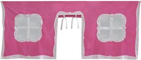 img 2 attached to 🌸 Max &amp; Lily Pink and White Cotton Underbed Curtains