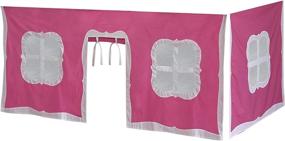 img 4 attached to 🌸 Max &amp; Lily Pink and White Cotton Underbed Curtains