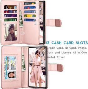 img 3 attached to 🌹 SEO-Optimized Rose Gold Galaxy Note 10 Wallet Case w/ Credit Card Slots, Luxury PU Leather Cover, Detachable Magnetic Hard Case, Kickstand - For Samsung Note10